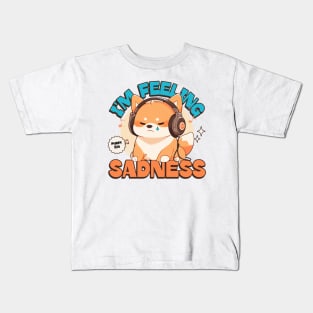 Cute Puppy Sadness Kids T-Shirt